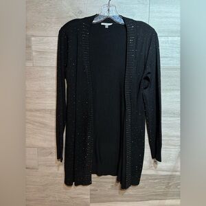 3/$30 Vila Milano wool blend open front cardigan/ duster with rhinestones small
